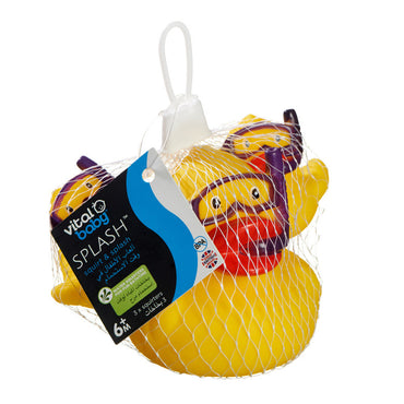 Vital Baby 3-Piece Splash Dude & Diving Ducks Baby Bath Toys Set, 6+ Months, Yellow